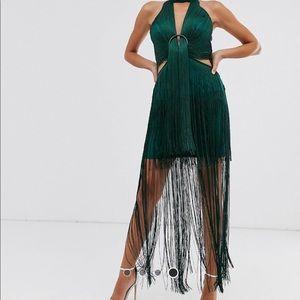 ASOS Design Midi Dress in fringe